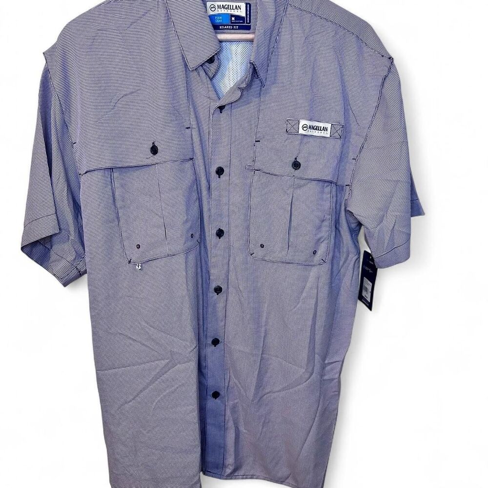 Magellan Check Fishing Button Down BNWT Fish Gear